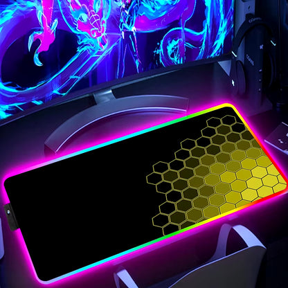 RGB Extended Hexagon Gaming Mouse Pad Desk Mat