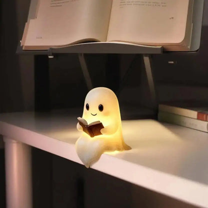 Cute Ghost Reading Lamp - 3D LED Statue Night Light