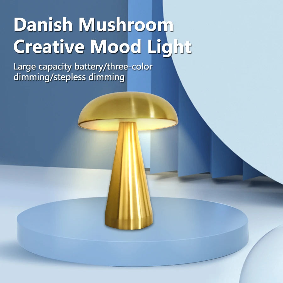 Retro Bar Mushroom Table Lamp LED Touch