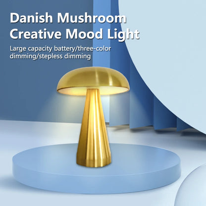 Retro Bar Mushroom Table Lamp LED Touch