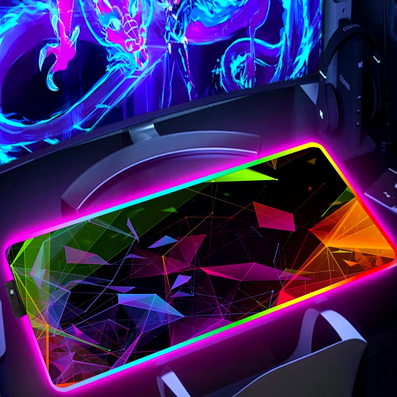 RGB Extended Hexagon Gaming Mouse Pad Desk Mat