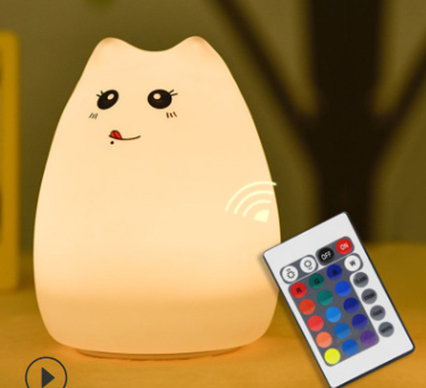 Silicone Touch Sensor LED Night Light - Cat