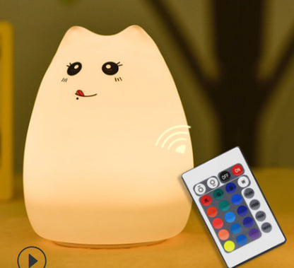Silicone Touch Sensor LED Night Light - Cat
