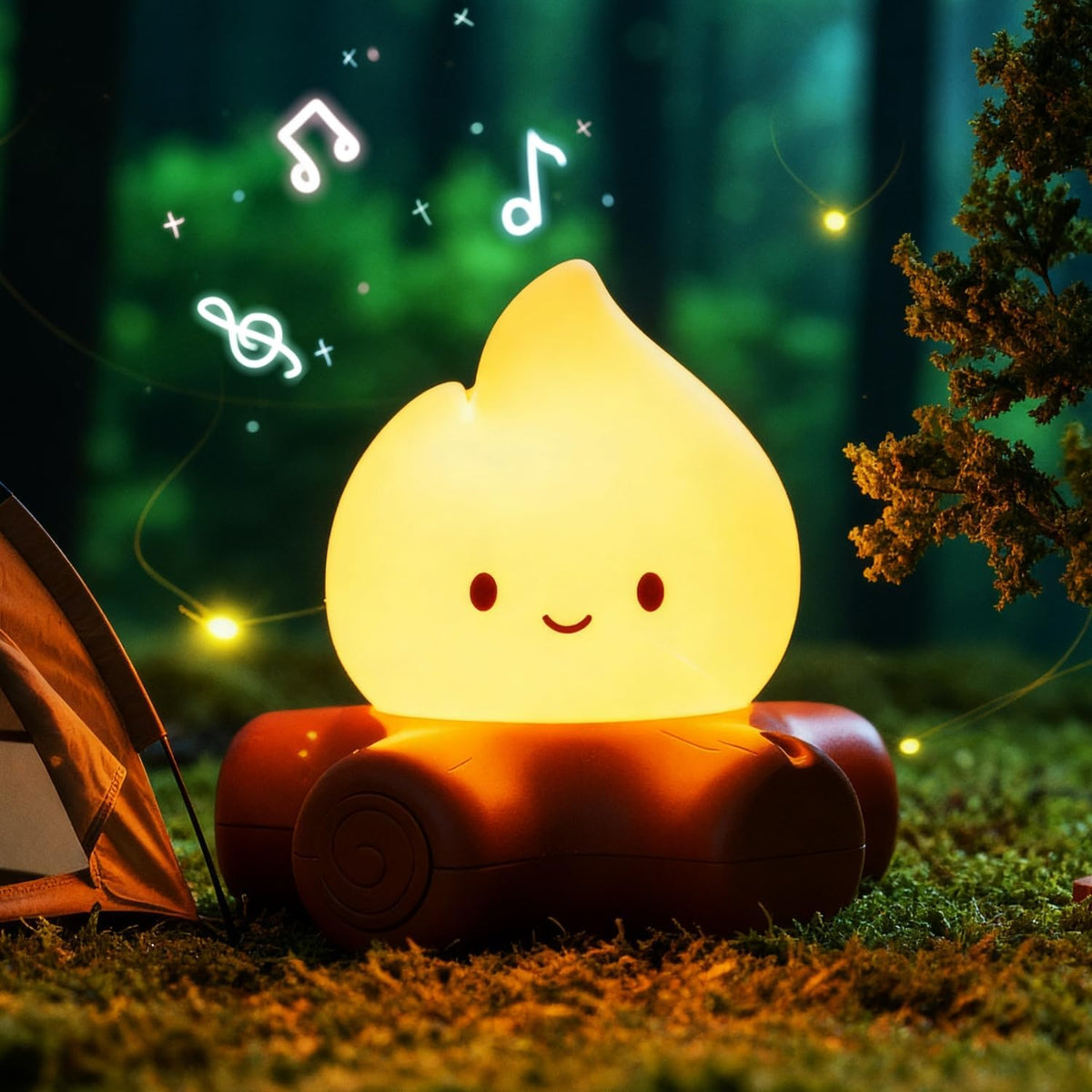 Pocket Campfire Lamp with 5 White Noise Sounds