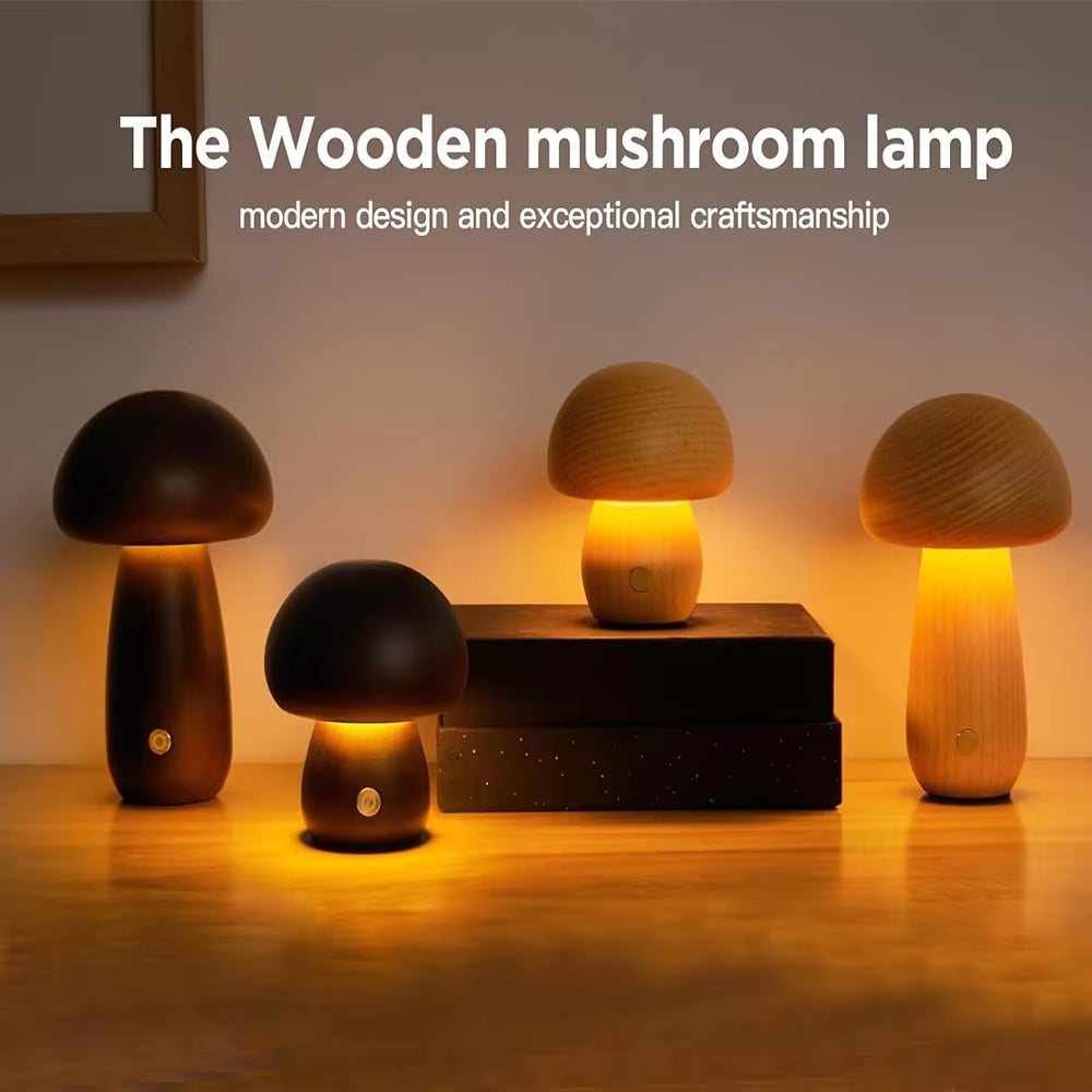 Mushroom Table Lamp Rechargeable Touch
