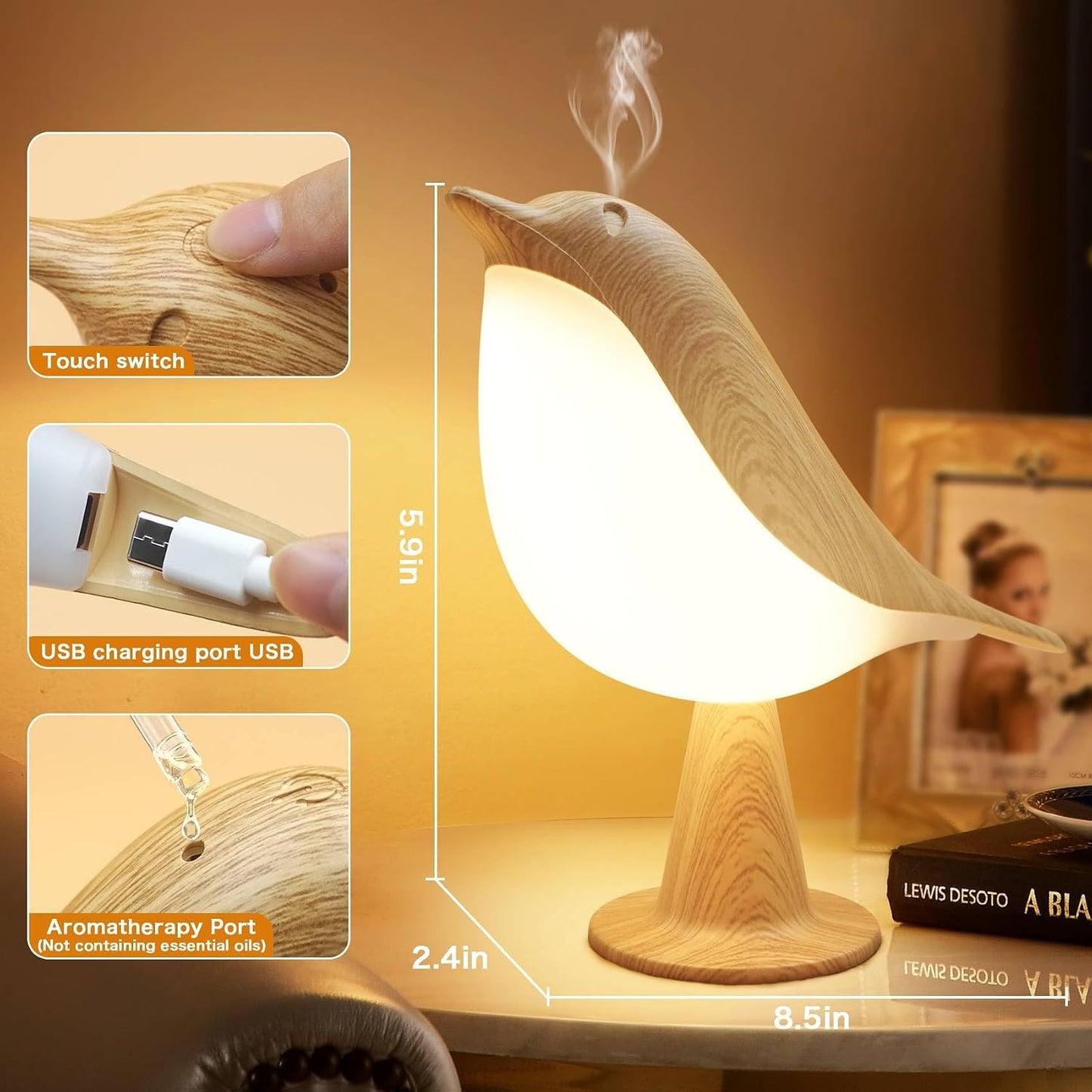 Little Bird Cordless Lamp - Detachable 2-In-1 Table Light