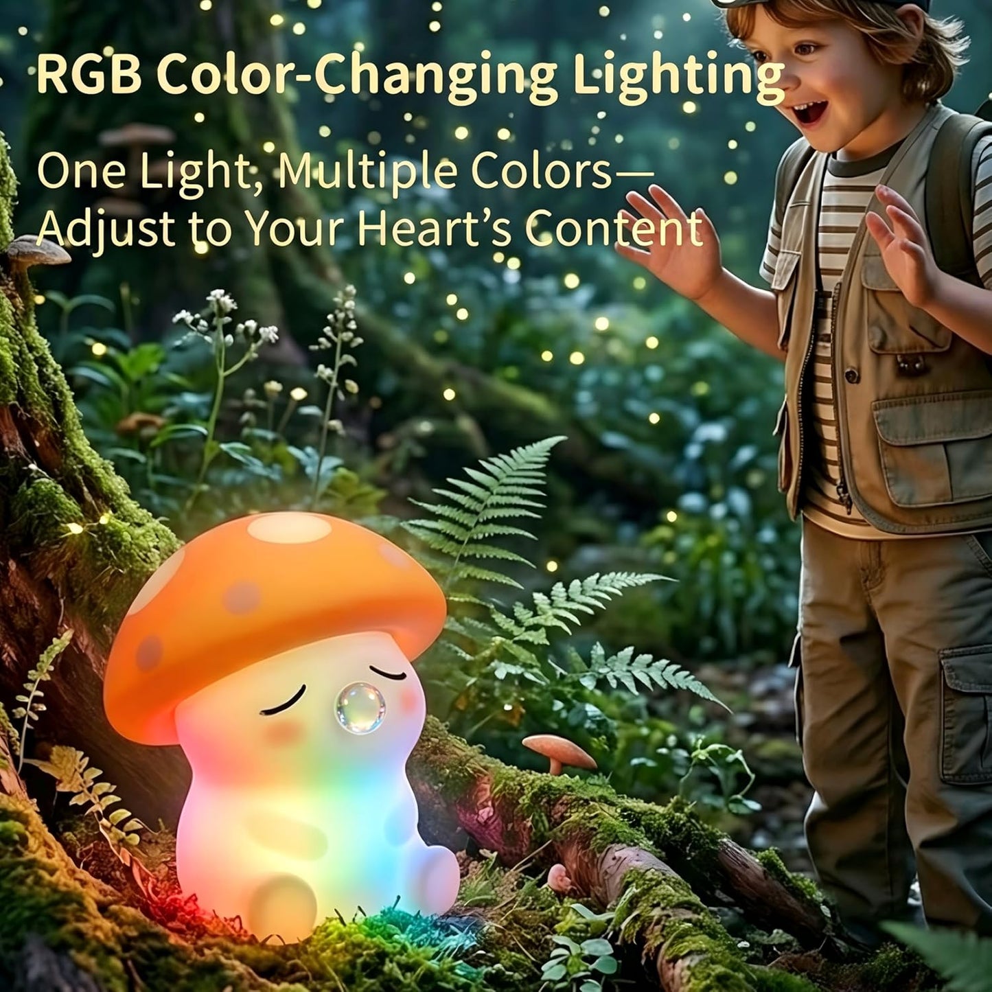 Squishy Mushroom Night Light - 20 Kawaii Characters