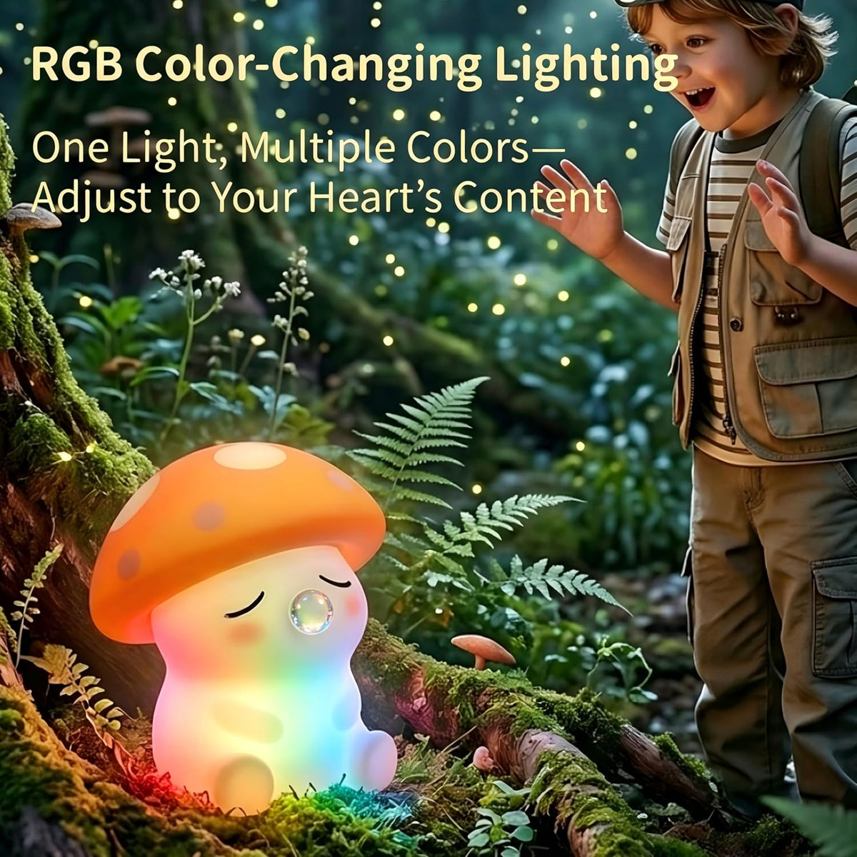 Squishy Mushroom Night Light - 20 Kawaii Characters
