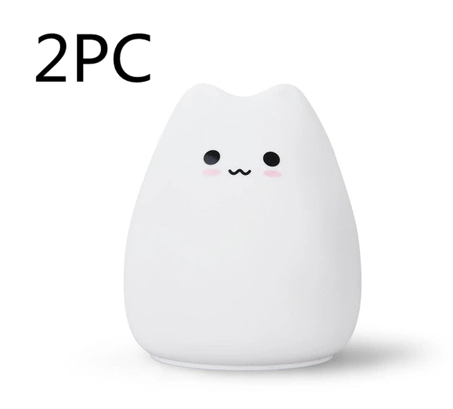 Silicone Touch Sensor LED Night Light - Cat