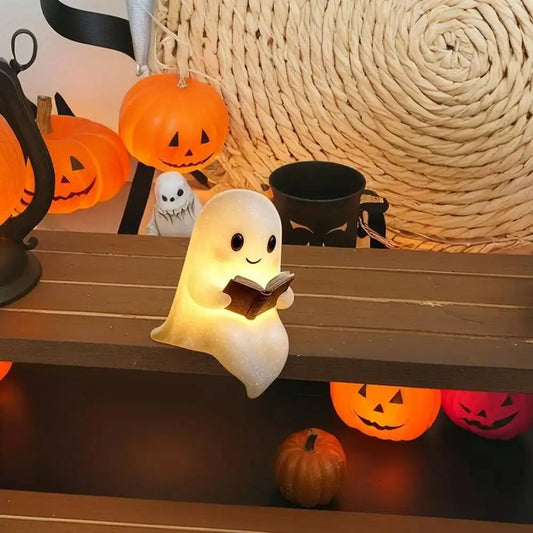 Cute Ghost Reading Lamp - 3D LED Statue Night Light