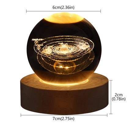 Astronomy Crystal Ball Night Light Astronaut