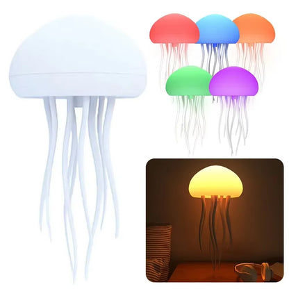 Cartoon Jellyfish Night Light RGB Gradient