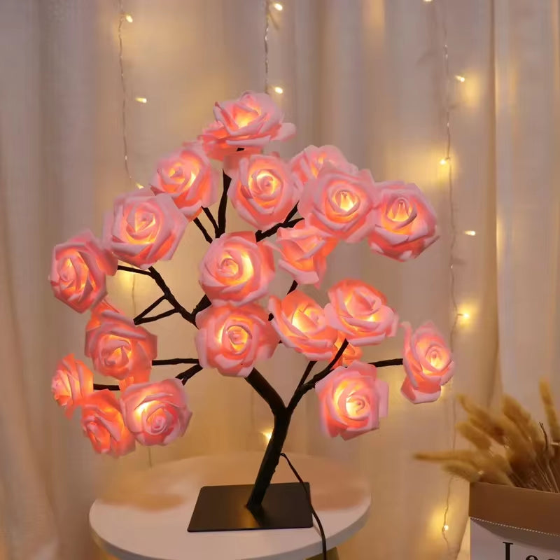 LED Rose Flower Tree Table Lamp