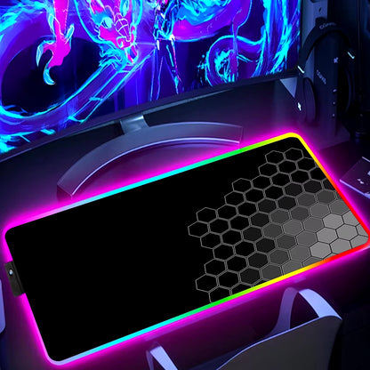 RGB Extended Hexagon Gaming Mouse Pad Desk Mat