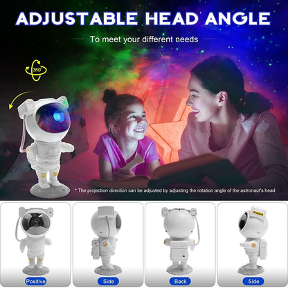 Little Astronaut Star Projector - 8 Nebula Modes, Remote & Timer