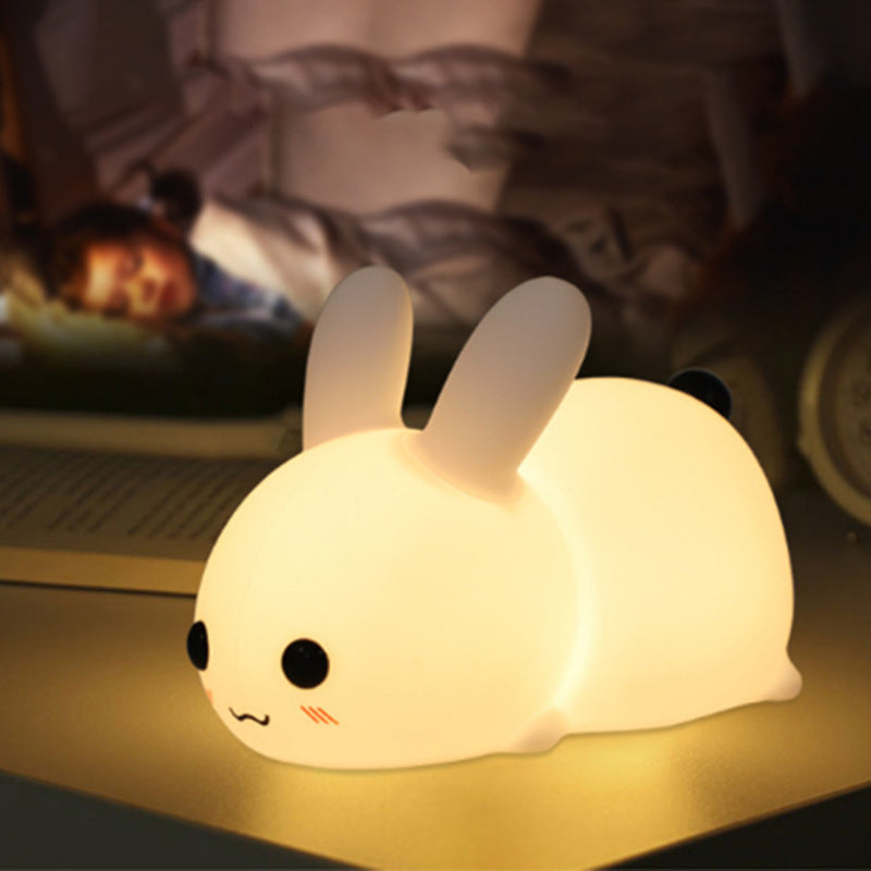 Colorful Rabbit Silicone Night Light - Jade Rabbit