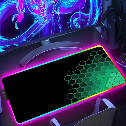 RGB Extended Hexagon Gaming Mouse Pad Desk Mat