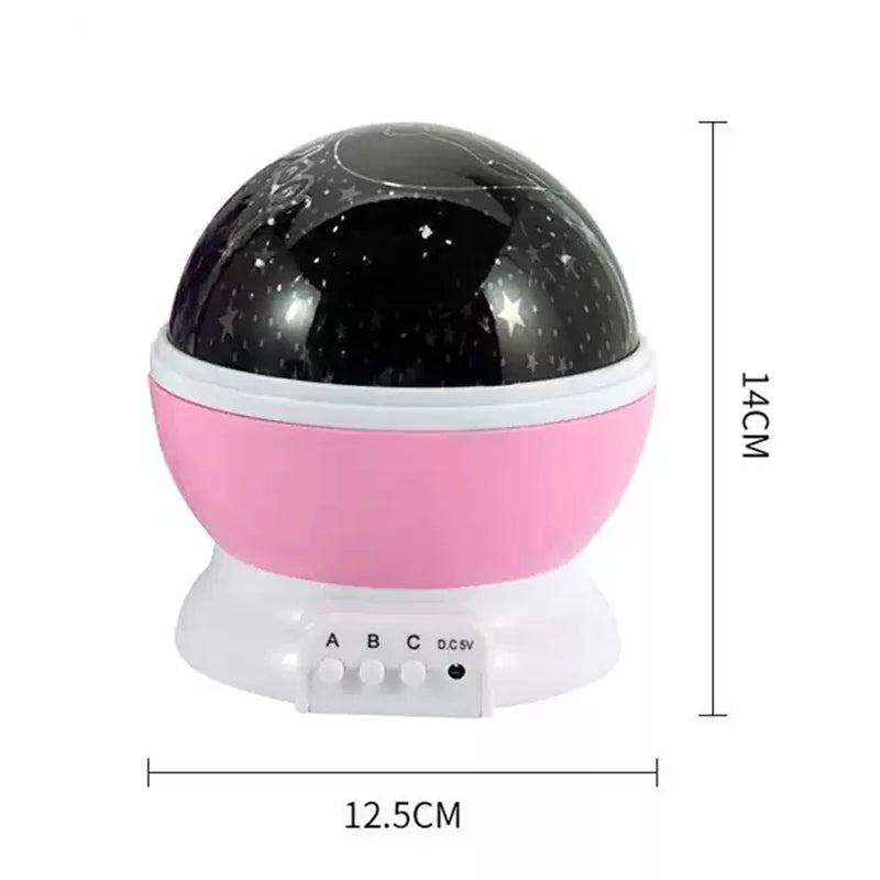 Rotating Nursery Starry Sky Table Projector