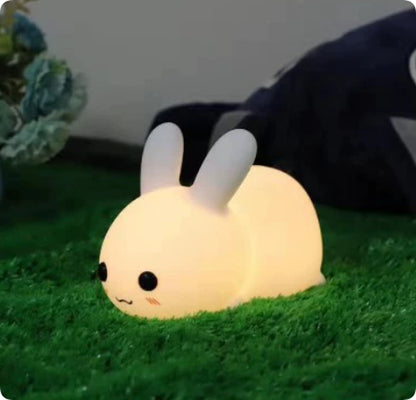 Colorful Rabbit Silicone Night Light - Jade Rabbit