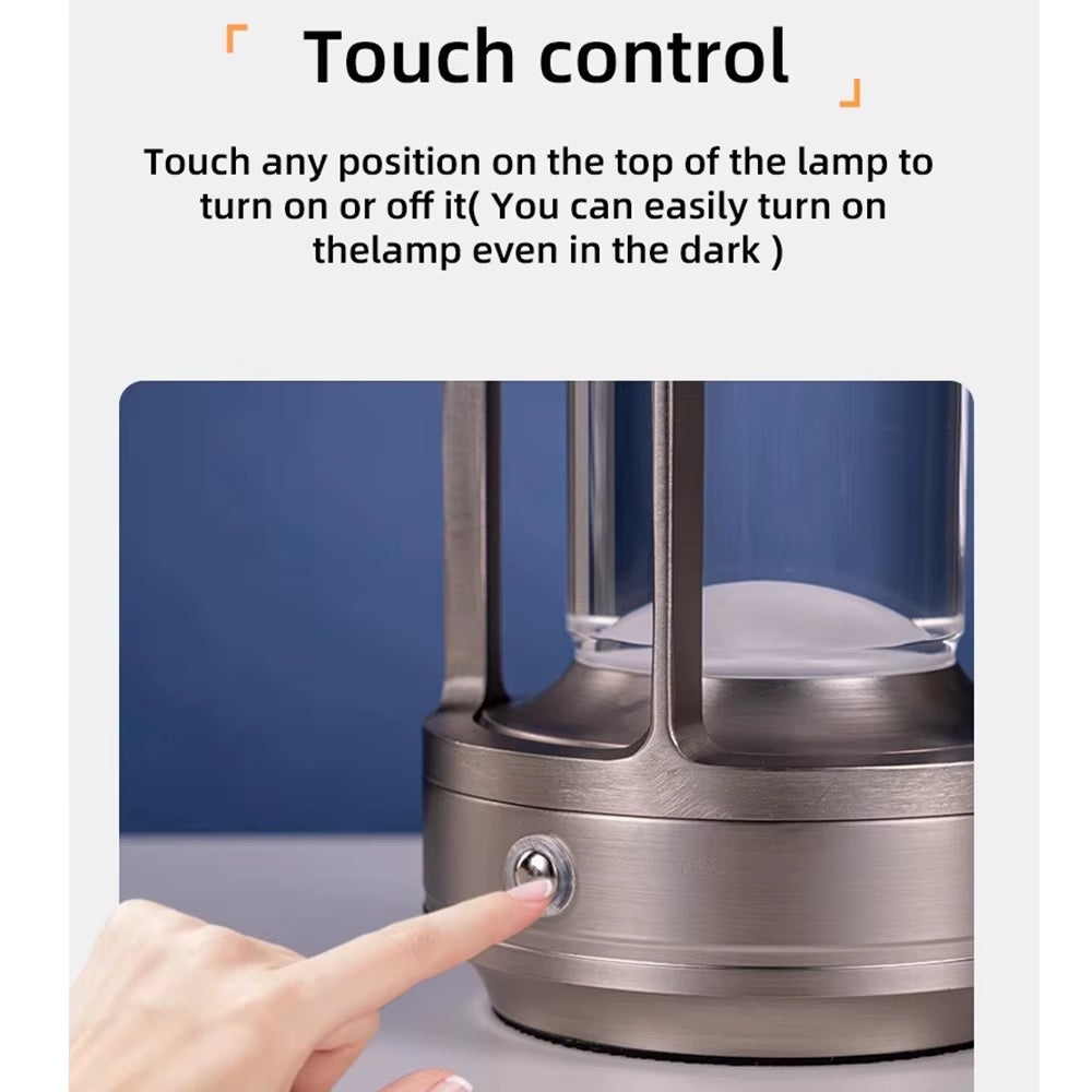 Rechargeable Crystal Lamp Bedside Touch