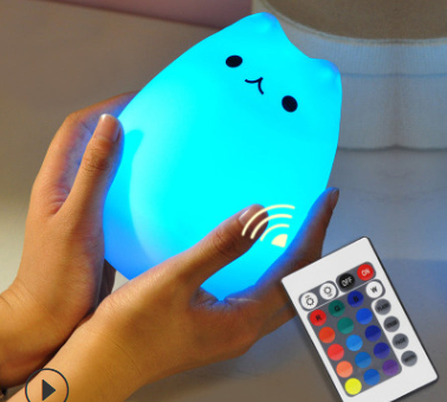 Silicone Touch Sensor LED Night Light - Cat