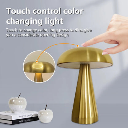Retro Bar Mushroom Table Lamp LED Touch