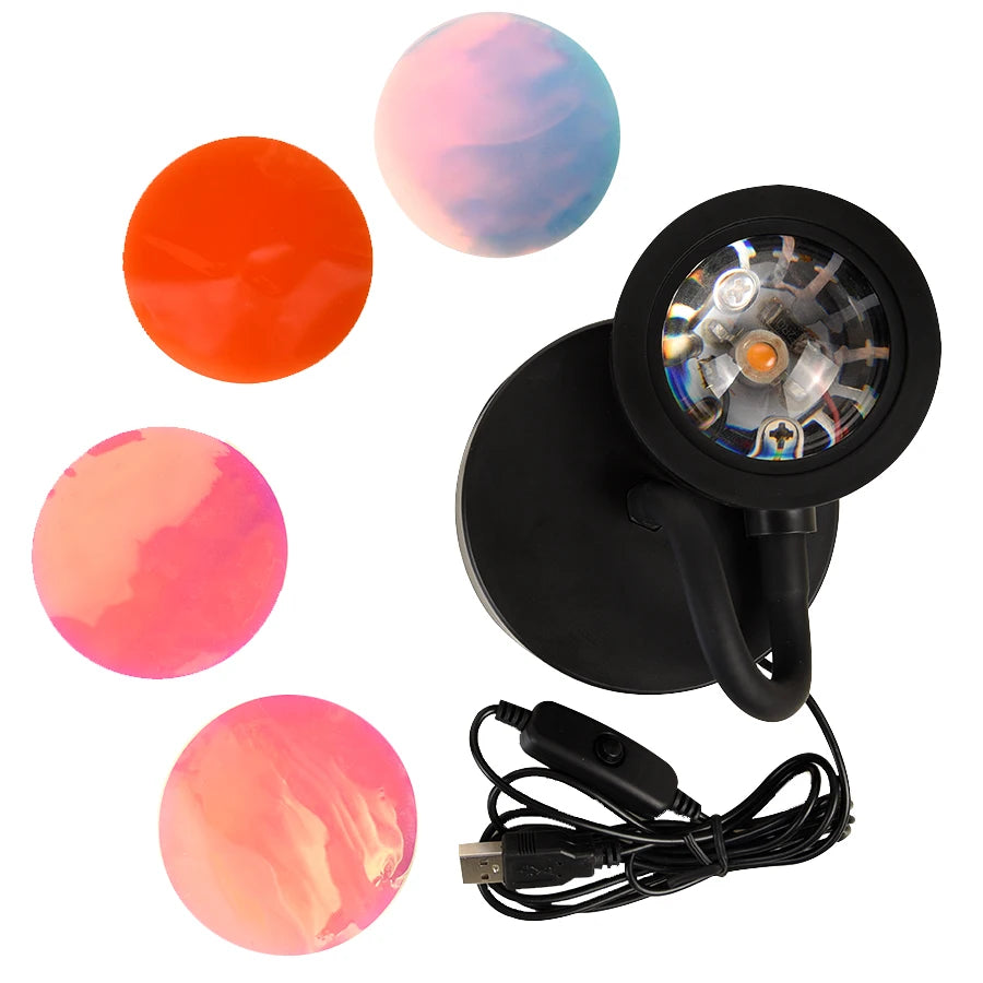 USB Sunset Lamp Projector Photography Background