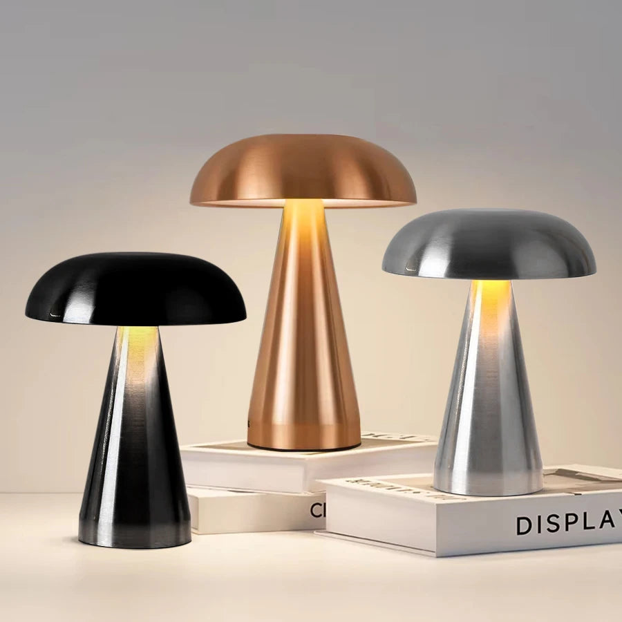 Retro Bar Mushroom Table Lamp LED Touch
