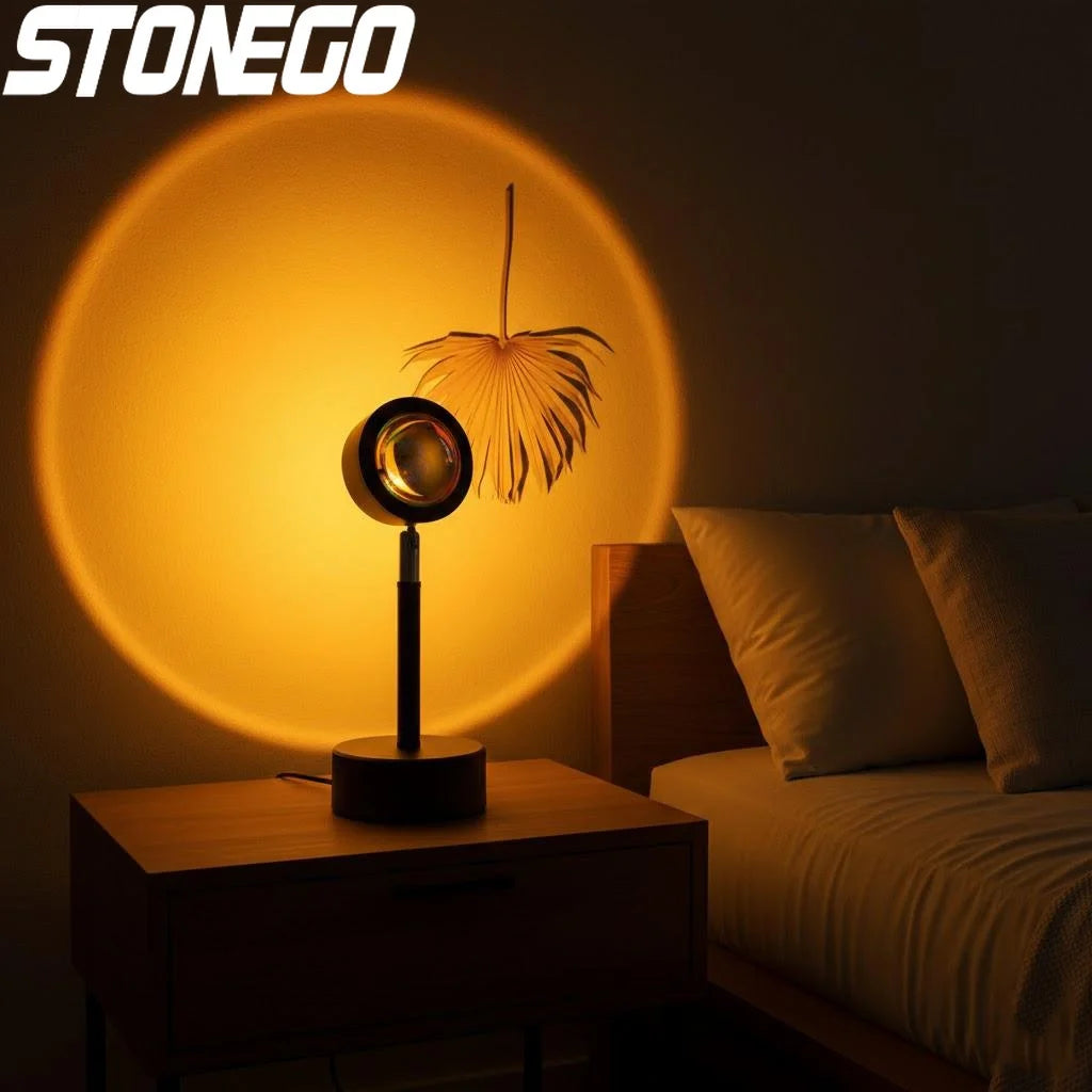 Sunset Projection Rotating Rainbow Floor Lamp