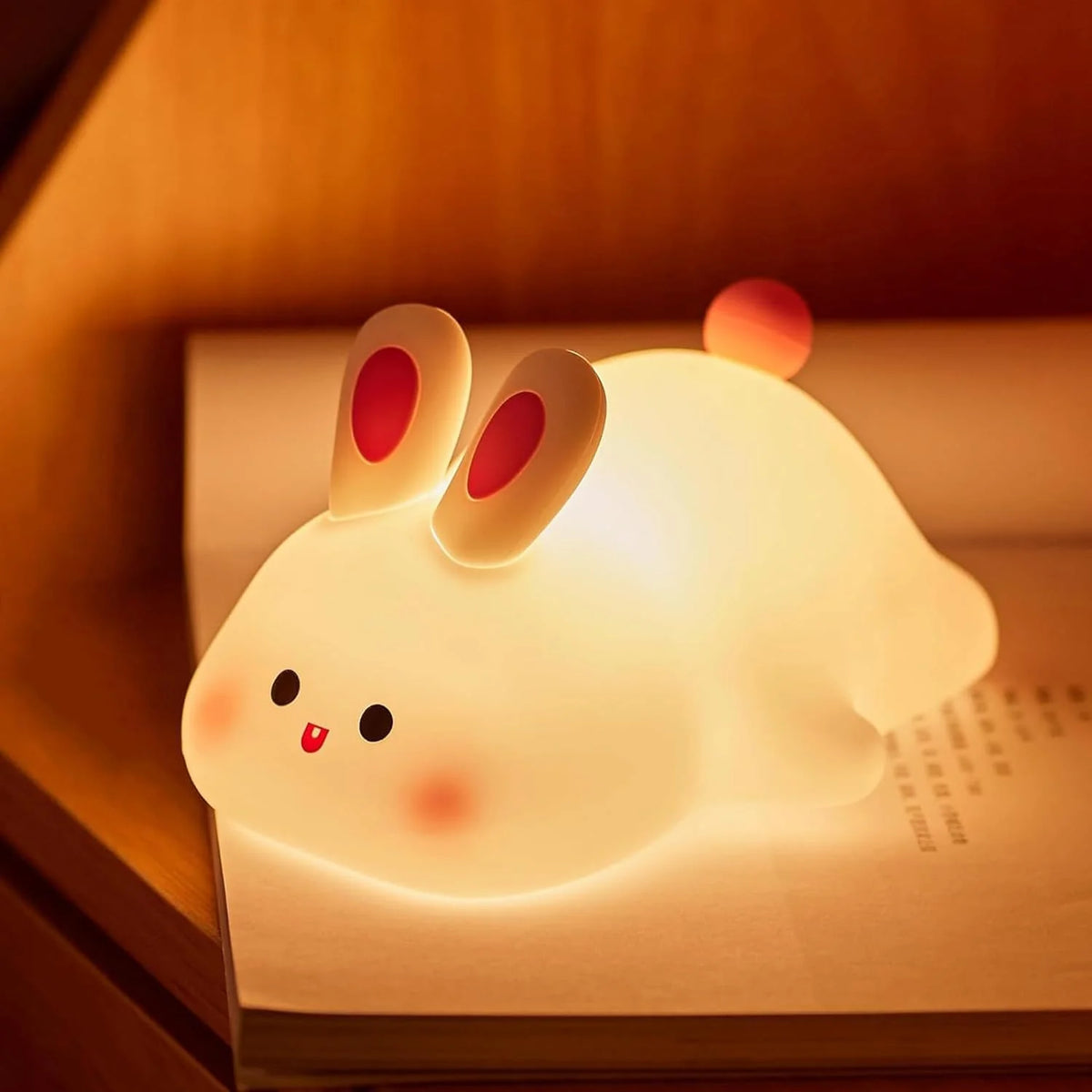 Cute Cartoon Rabbit Silicone LED Night Light