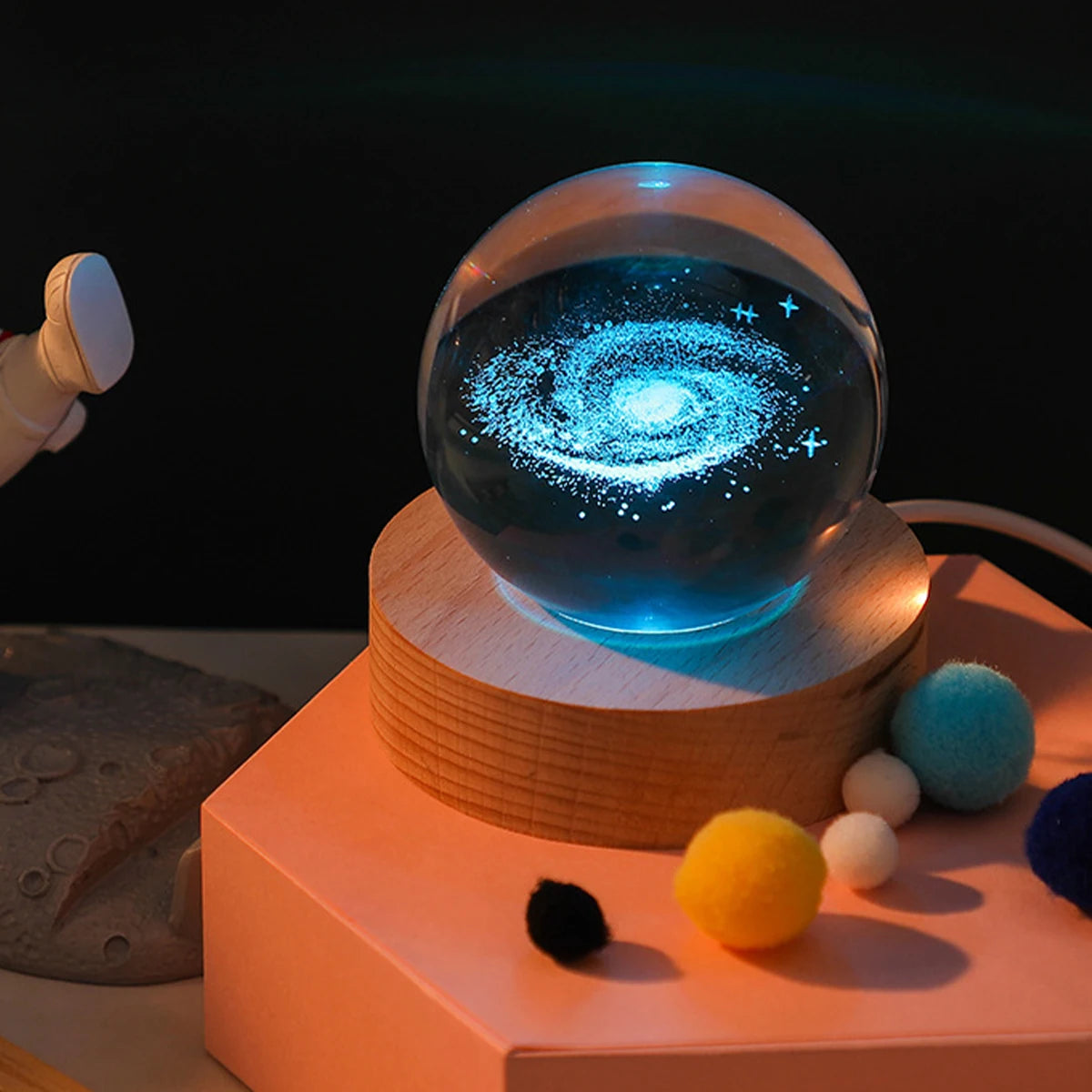 Astronomy Crystal Ball Night Light Astronaut