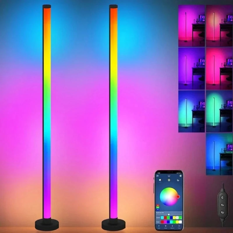 Smart LED Floor Lamp RGB Corner Lighting Gaming