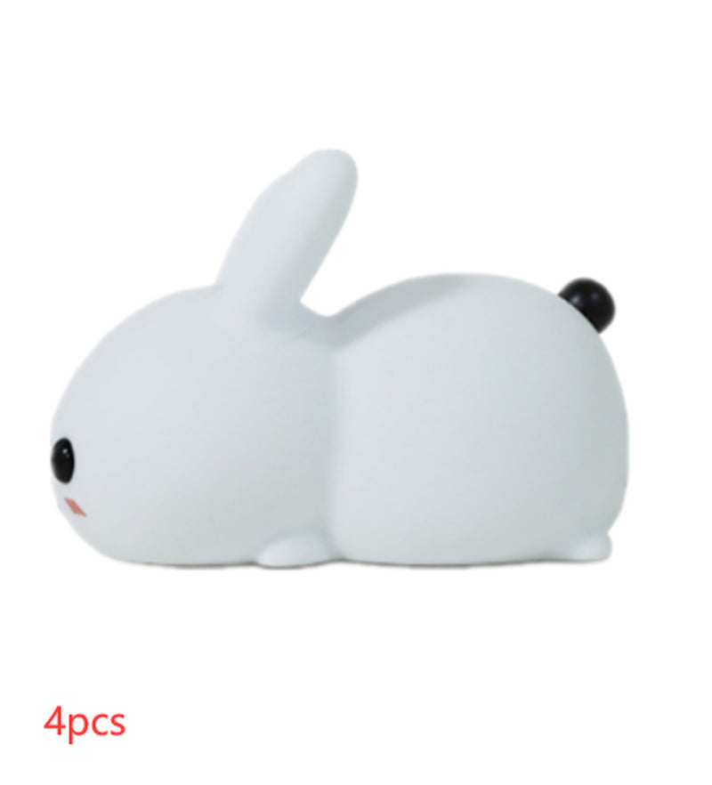 Colorful Rabbit Silicone Night Light - Jade Rabbit