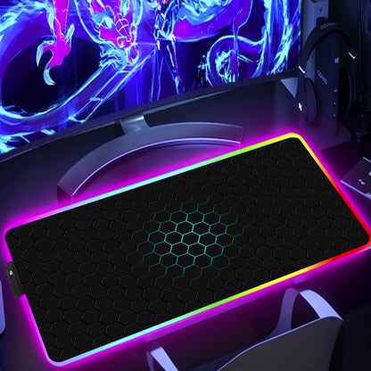 RGB Extended Hexagon Gaming Mouse Pad Desk Mat