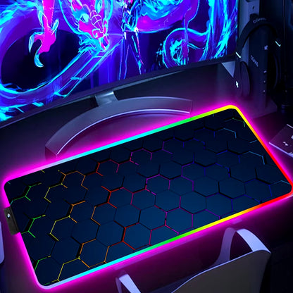 RGB Extended Hexagon Gaming Mouse Pad Desk Mat