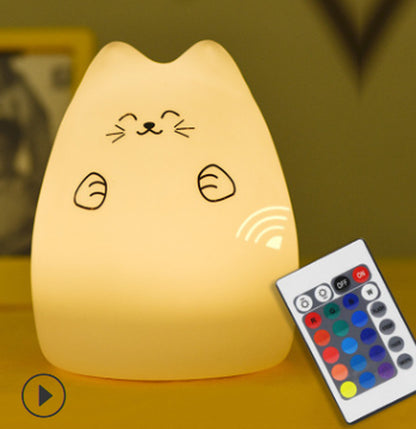 Silicone Touch Sensor LED Night Light - Cat