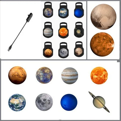 LED Planet Projector Lamp - Moon & Earth