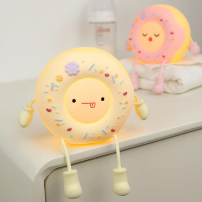 Donut Buddy Night Light with Tiny Hands Phone Stand