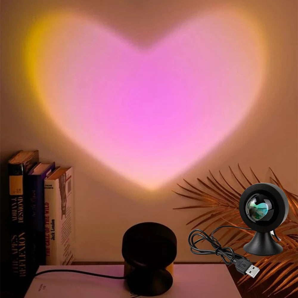Sunset Light 'Love' Projector Desk Lamp