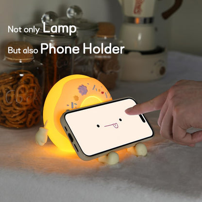 Donut Buddy Night Light with Tiny Hands Phone Stand