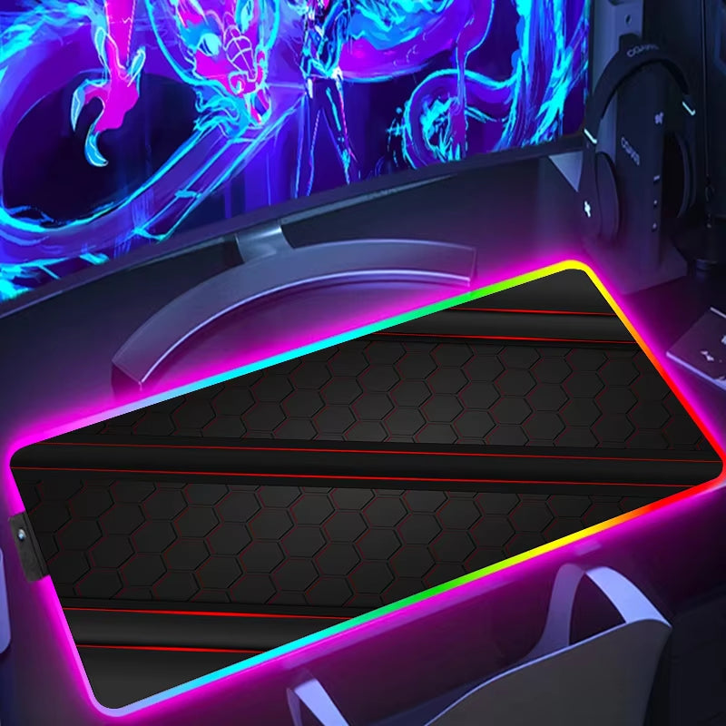 RGB Extended Hexagon Gaming Mouse Pad Desk Mat