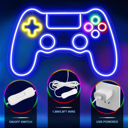 Gamer Neon Sign - Game Controller LED Neon Light