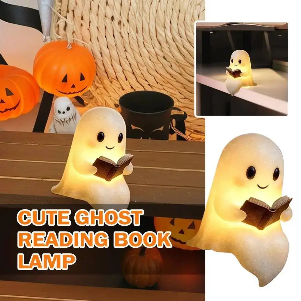 Cute Ghost Reading Lamp - 3D LED Statue Night Light