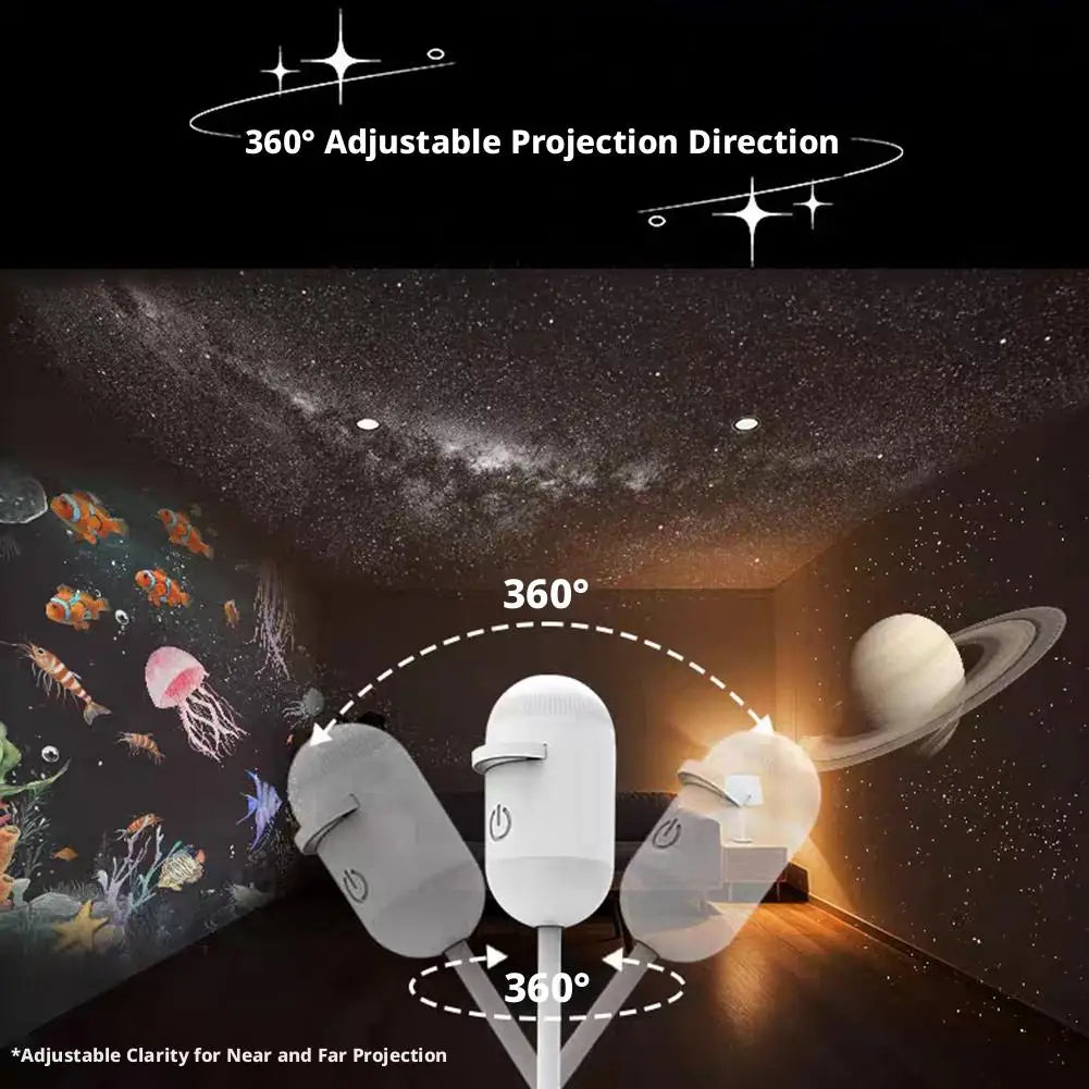 Galaxy Star Projector 2-In-1 360 Rotation