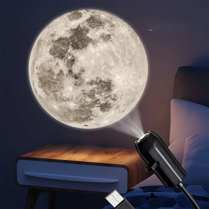 LED Planet Projector Lamp - Moon & Earth