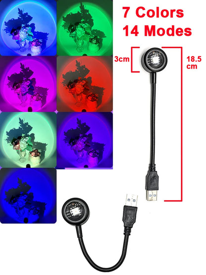 USB Sunset Lamp Projector Photography Background