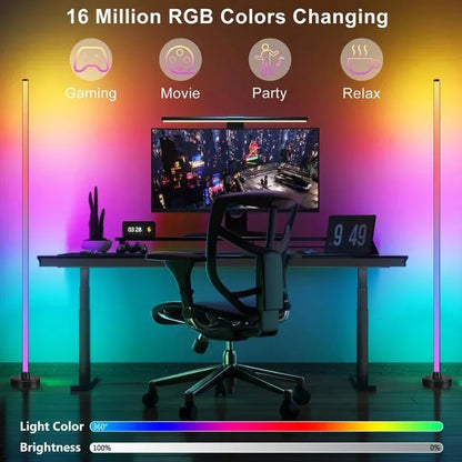 Smart LED Floor Lamp RGB Corner Lighting Gaming