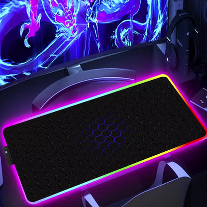 RGB Extended Hexagon Gaming Mouse Pad Desk Mat