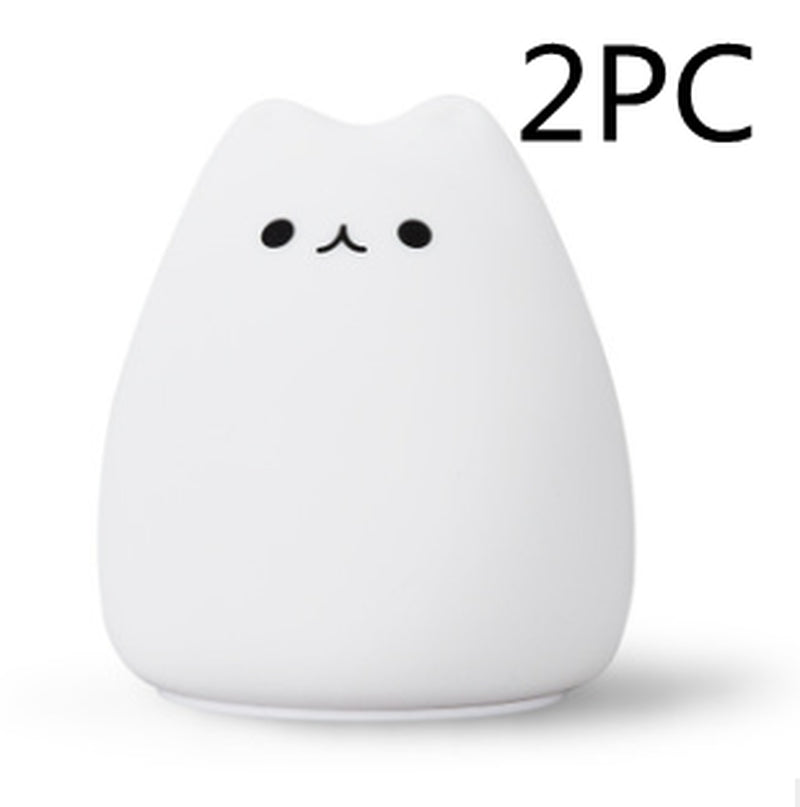 Silicone Touch Sensor LED Night Light - Cat
