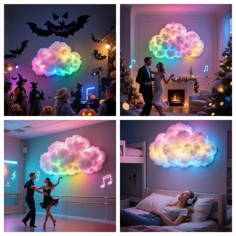 DIY 3D Thunder Cloud LED Decor Light Kit